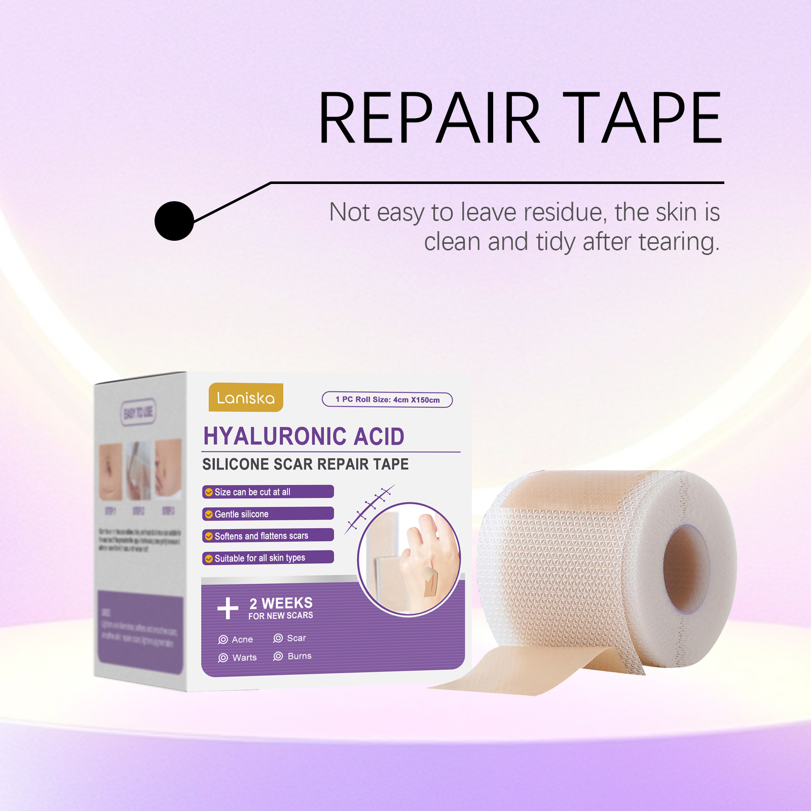 Silicone Skin Scar Care Patch Daily Smooth Texture Gentle Skin Friendly Seamless Skin Patch