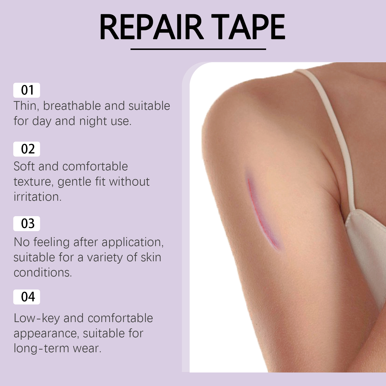 Silicone Skin Scar Care Patch Daily Smooth Texture Gentle Skin Friendly Seamless Skin Patch