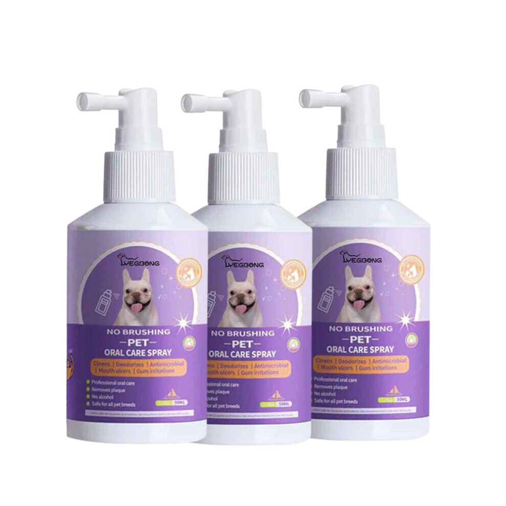 3PCS Pet Oral Cleanse Spray Dogs Cats Teeth Clean Pet Supplies