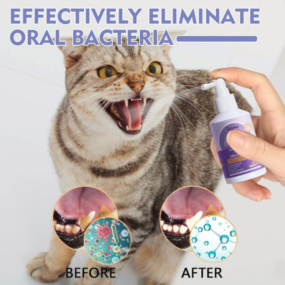 3PCS Pet Oral Cleanse Spray Dogs Cats Teeth Clean Pet Supplies