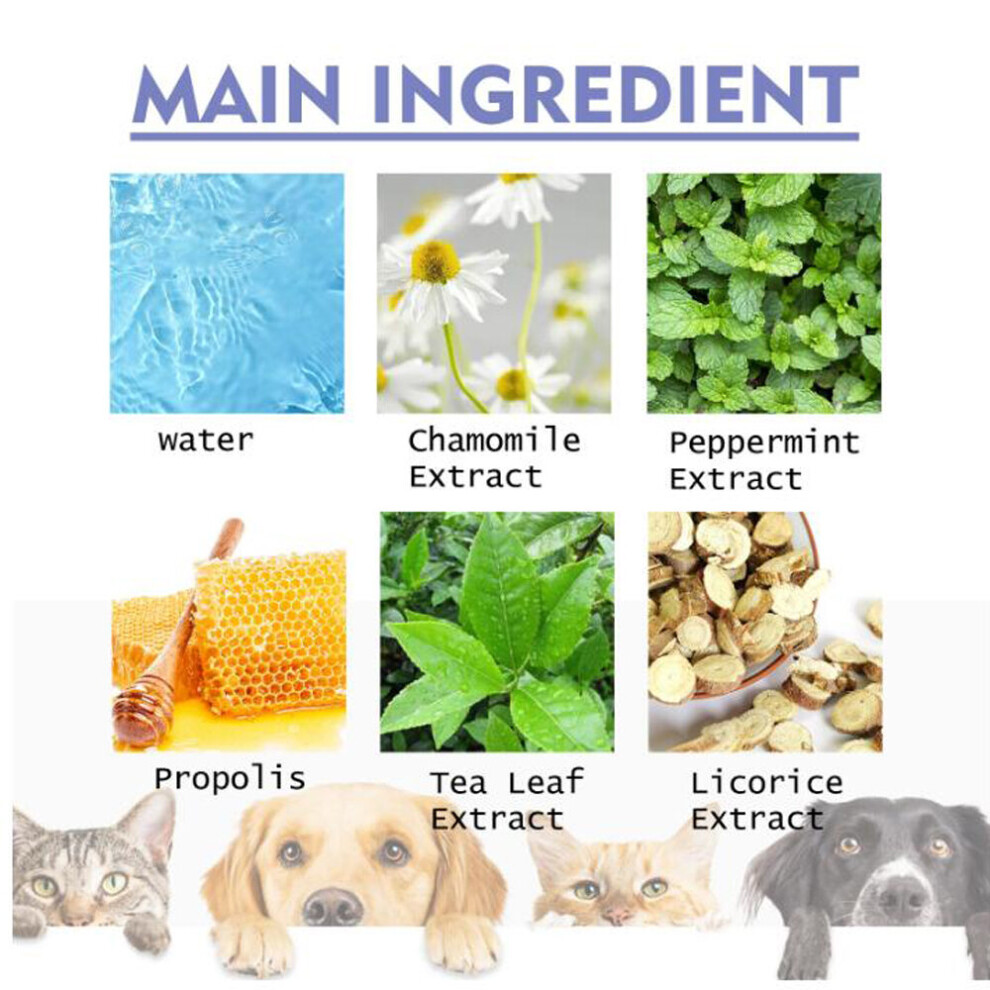 3PCS Pet Oral Cleanse Spray Dogs Cats Teeth Clean Pet Supplies