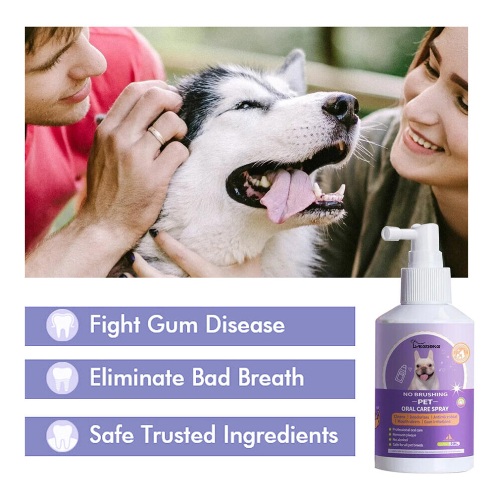 3PCS Pet Oral Cleanse Spray Dogs Cats Teeth Clean Pet Supplies