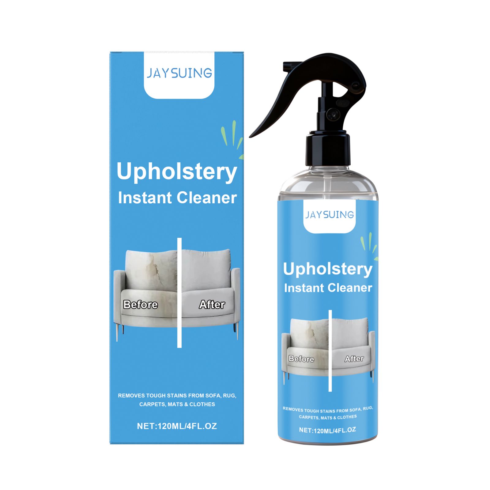 Fabric Cleaner Spray For Sofa Carpet And Upholstery Stain Removal Home Use