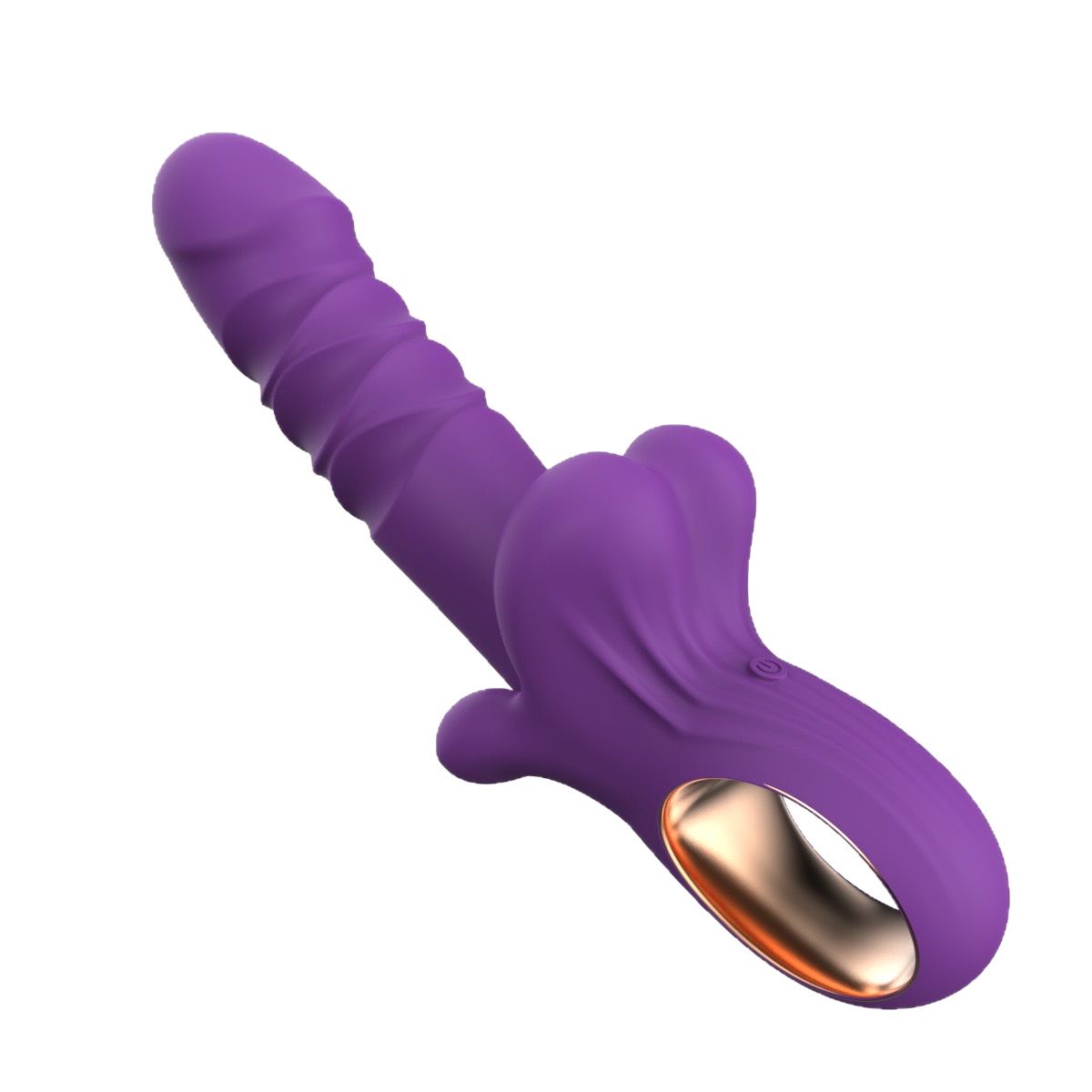 (Rose Red) Adult Sex Toy Masturbator Massagers Telescopic Vibrator with Automatic Thrusting Female Orgasm Wand Adult Novelty Toy  Big Mouth Design