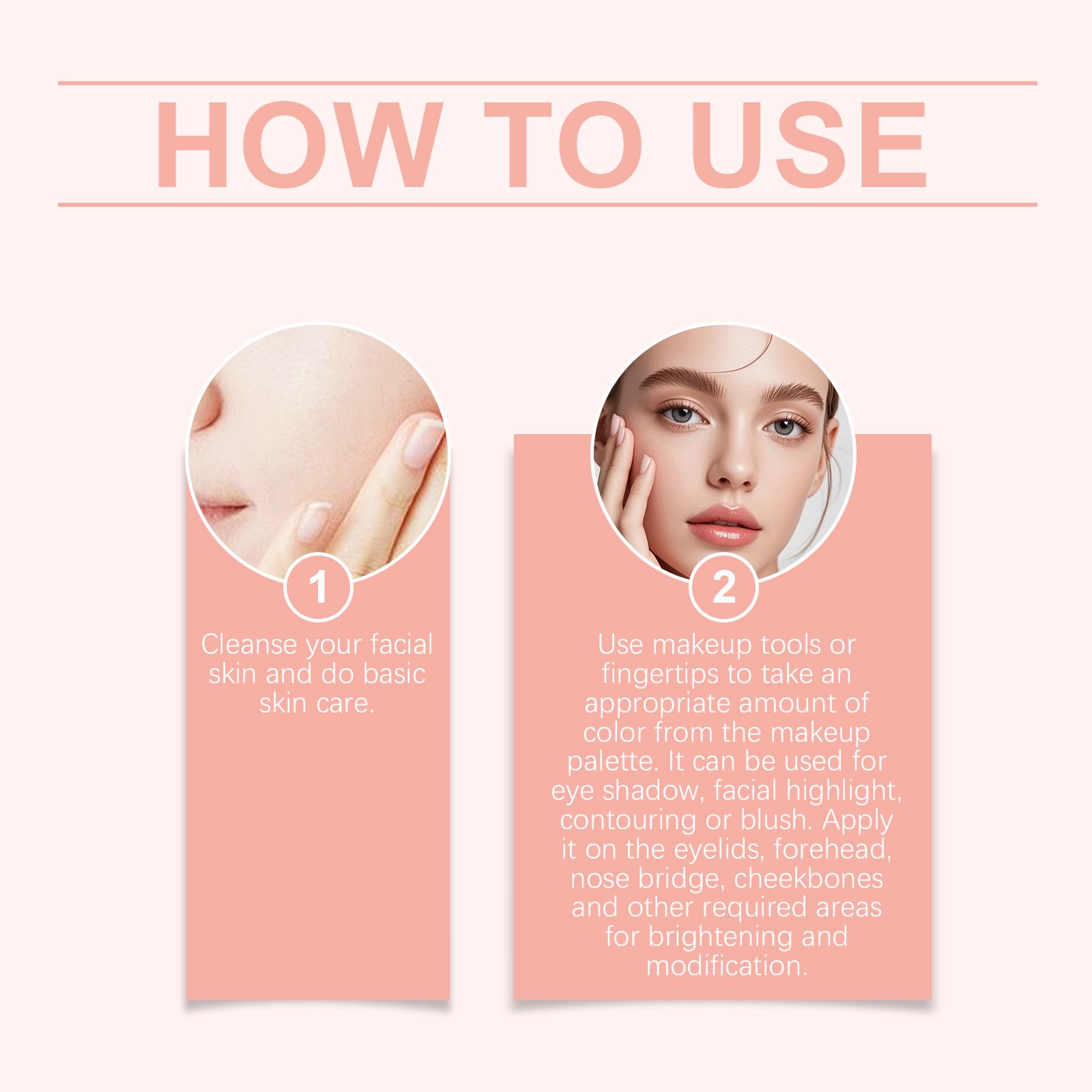 Multi Purpose Makeup Palette For Eyeshadow Contour Blush And Highlight Daily Portable Use