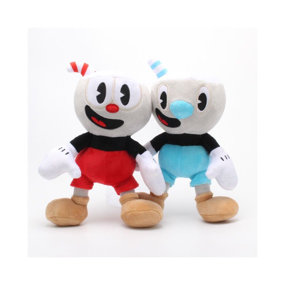 (2pcs) 2pcs/set 10 Inch Cuphead Game Cuphead & Mugman Mecup And Brocup Plush Toy