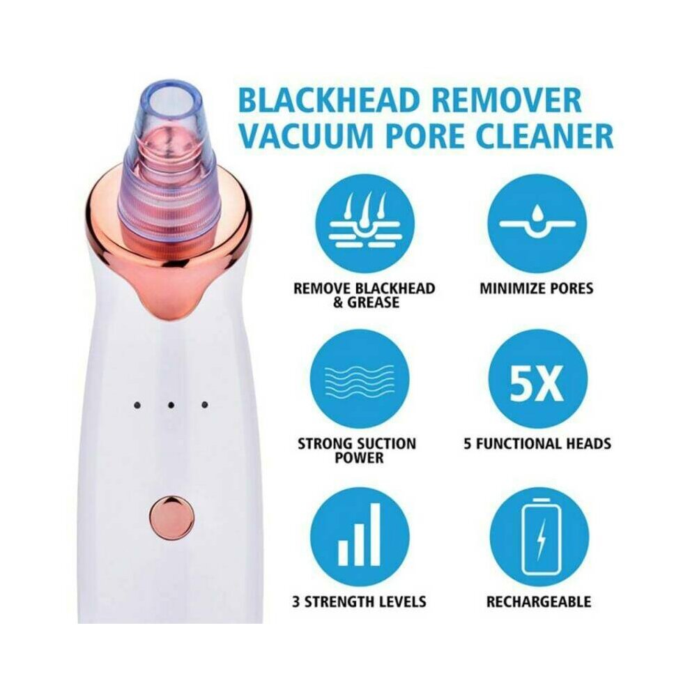 Electric Blackhead Remover Vacuum Acne Suction Facial Skin Deep Cleaner Machine