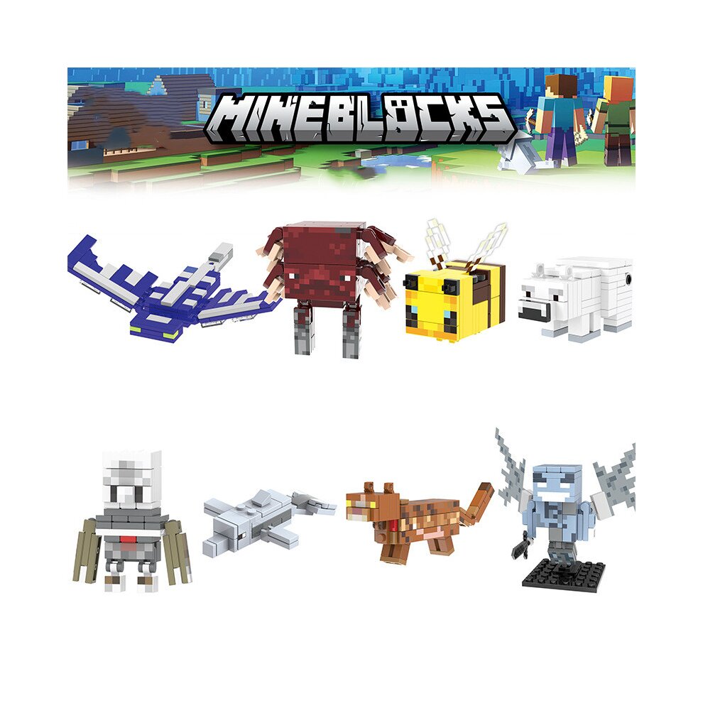 Minecraft MiniFigures Farming Steve Villagers Animal Building Block Toys Fit Lego Collectible Characters 32PCS Pack Action Figures for Kids Gifts Multi Colour