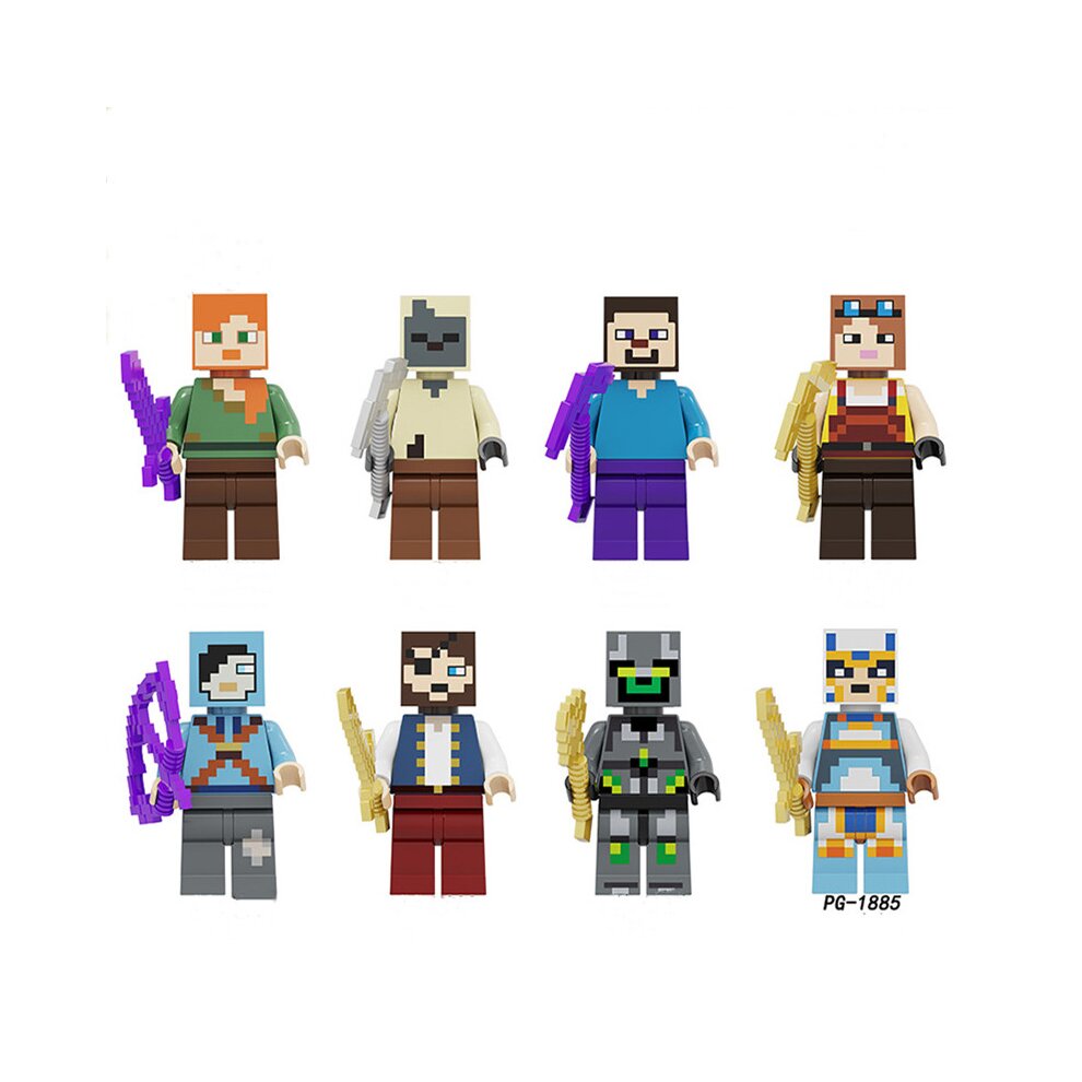 Minecraft MiniFigures Farming Steve Villagers Animal Building Block Toys Fit Lego Collectible Characters 32PCS Pack Action Figures for Kids Gifts Multi Colour