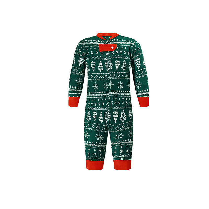 (Baby 3M) 2023 New Christmas Mom Daughter Dad Son Matching Outfit Santa Tree Print Pajamas Set Casual Loose Sleepwear Xmas Family Look Pjs