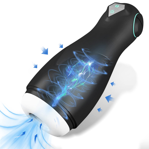 Electric Male Masturbator Cup for Penis Stimulation Pocket Pussy Rechargeable Sex Toy Automatic Sucking Adult Toys for Men with 5 Suction and 12 Vibrating Modes 3D Textured Realistic