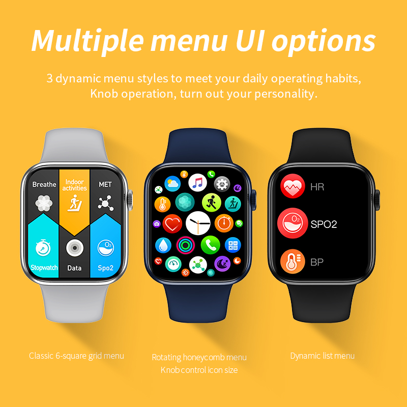 Smart Watch Bluetooth Call 1.72inch 44MM Blood Pressure Heart Rate Monitor IP67 Waterproof Smartwatch