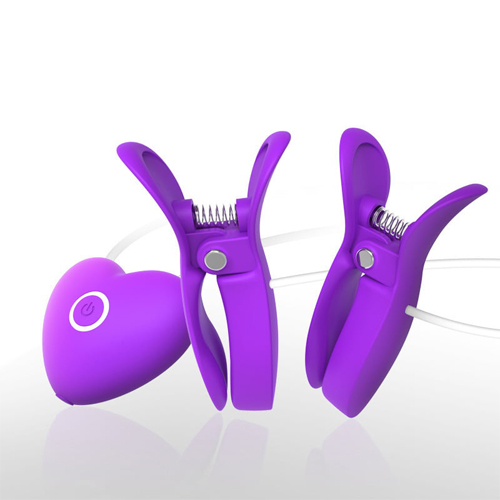 Nipple Clip Vibrating Breast Clamps Electric Nipple Stimulator Wired Vibrators with 10 Vibration Modes Adult Sex Toys for Women Couples