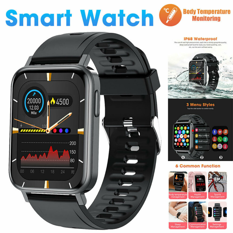 New Smart Watch Men Body Temperature Fitness Tracker Smartwatch For  for Samsung iPhone Android