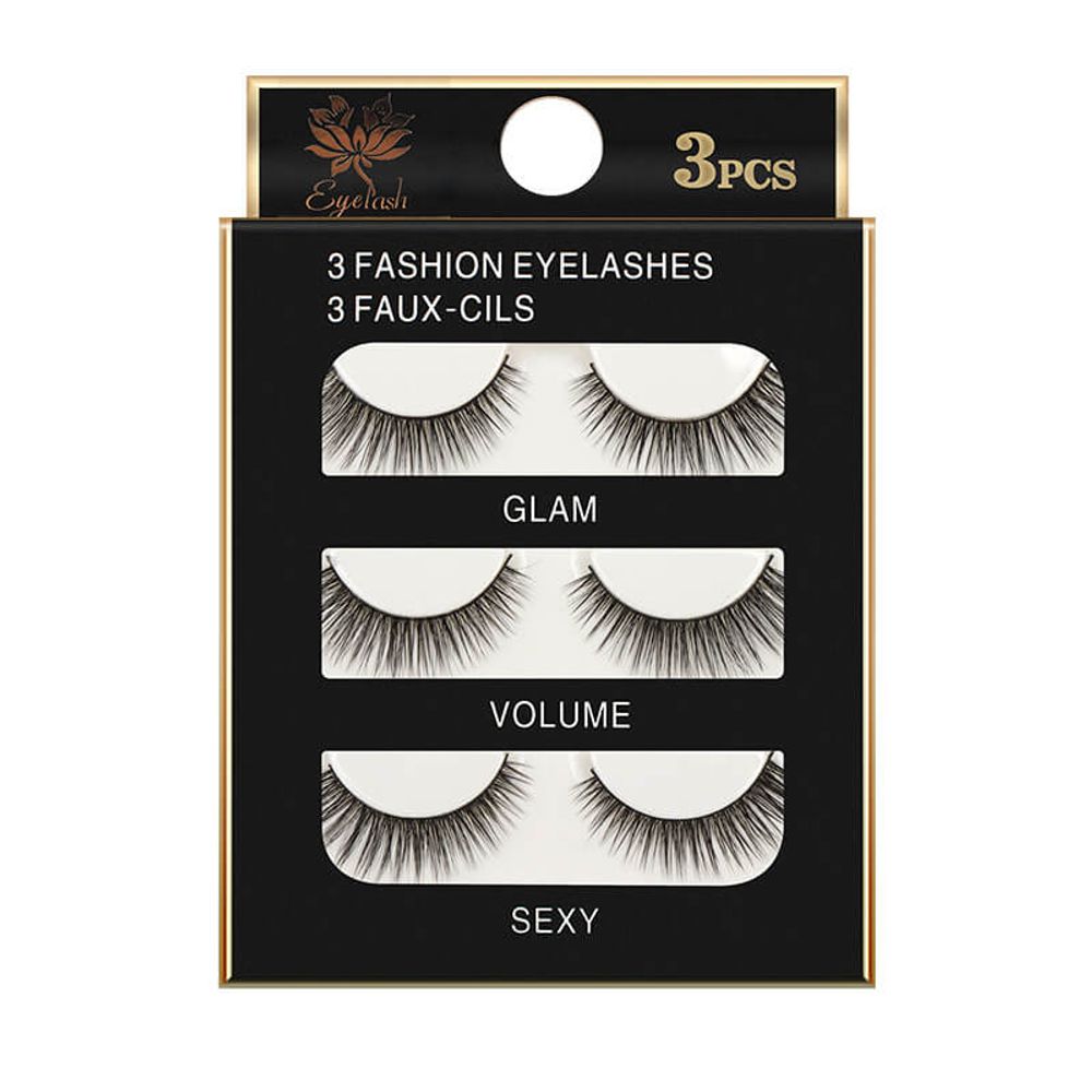 (3D~22) False Eyelashes Curling Fake Lashes for Women 3D Natural Extension Long Fashion Sexy Party Makeup Beauty Tools 9 pairs