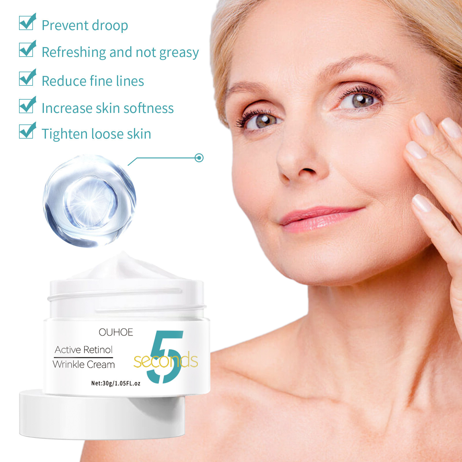 Firming Face Cream Anti-Aging Skin Tightening Cream Neck Firming Cream 5 Seconds Wrinkle Remover Skin Care