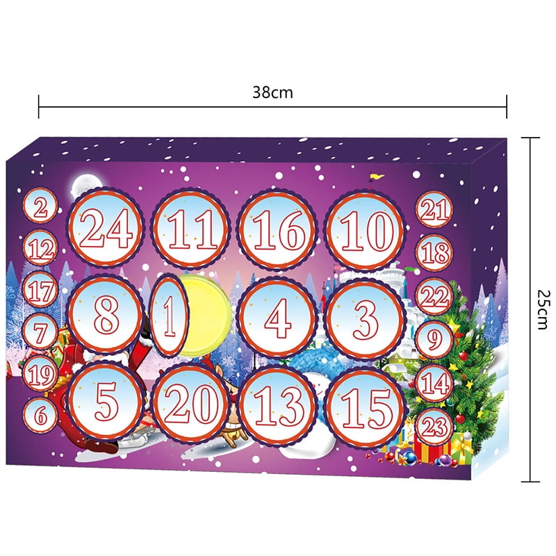 Christmas Advent Calendar Blind Box DIY Slime Kit Crystal Mud Holiday Toy Set Surprises Christmas Countdown Gift for Girls Boys Kids
