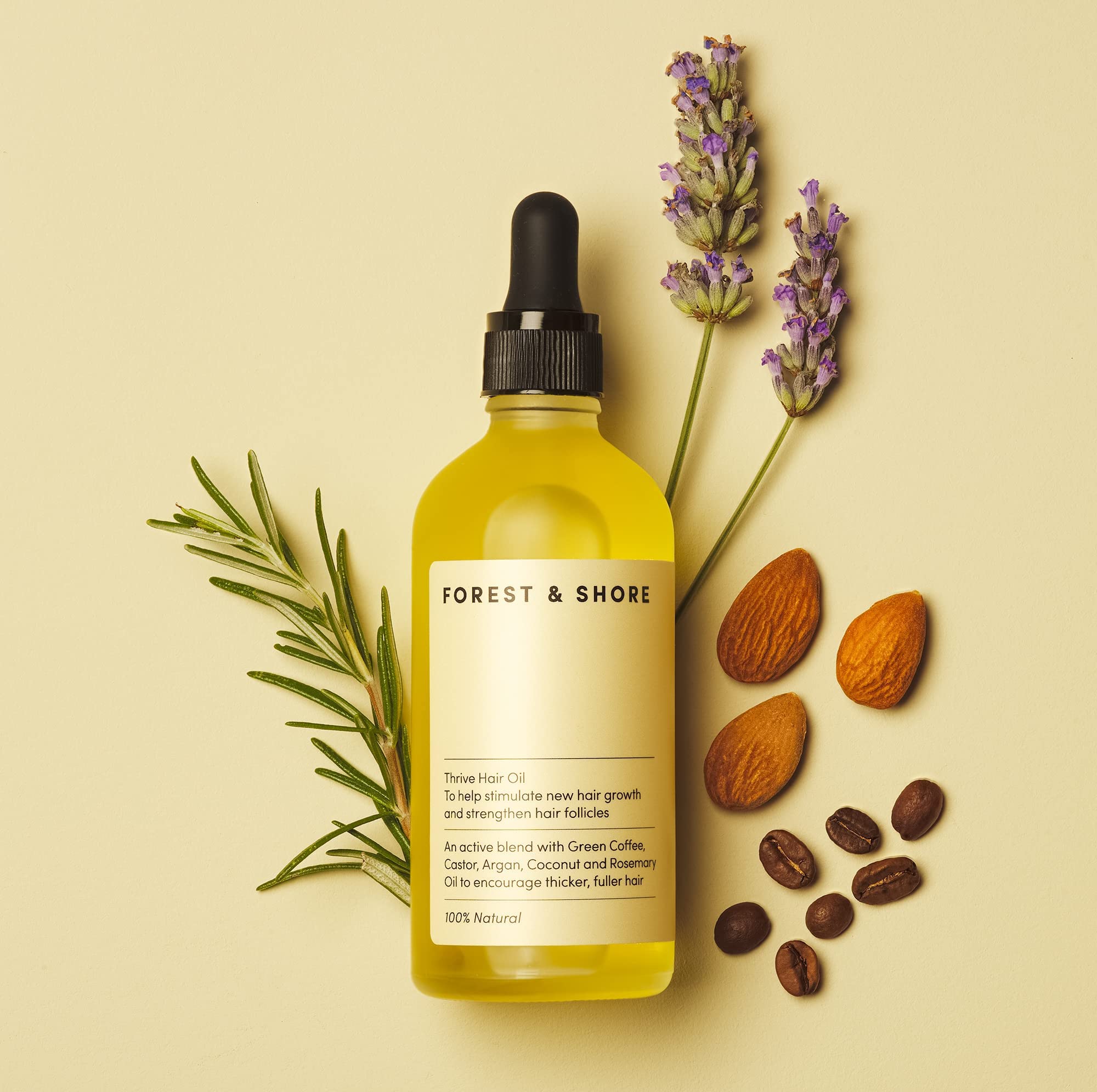 Hair Growth Oil Natural Hair Oil with Caffeine Biotin Castor Oil Argan Oil Coconut Oil and Rosemary Oil Effective Thickening MaskHair Loss Treatment