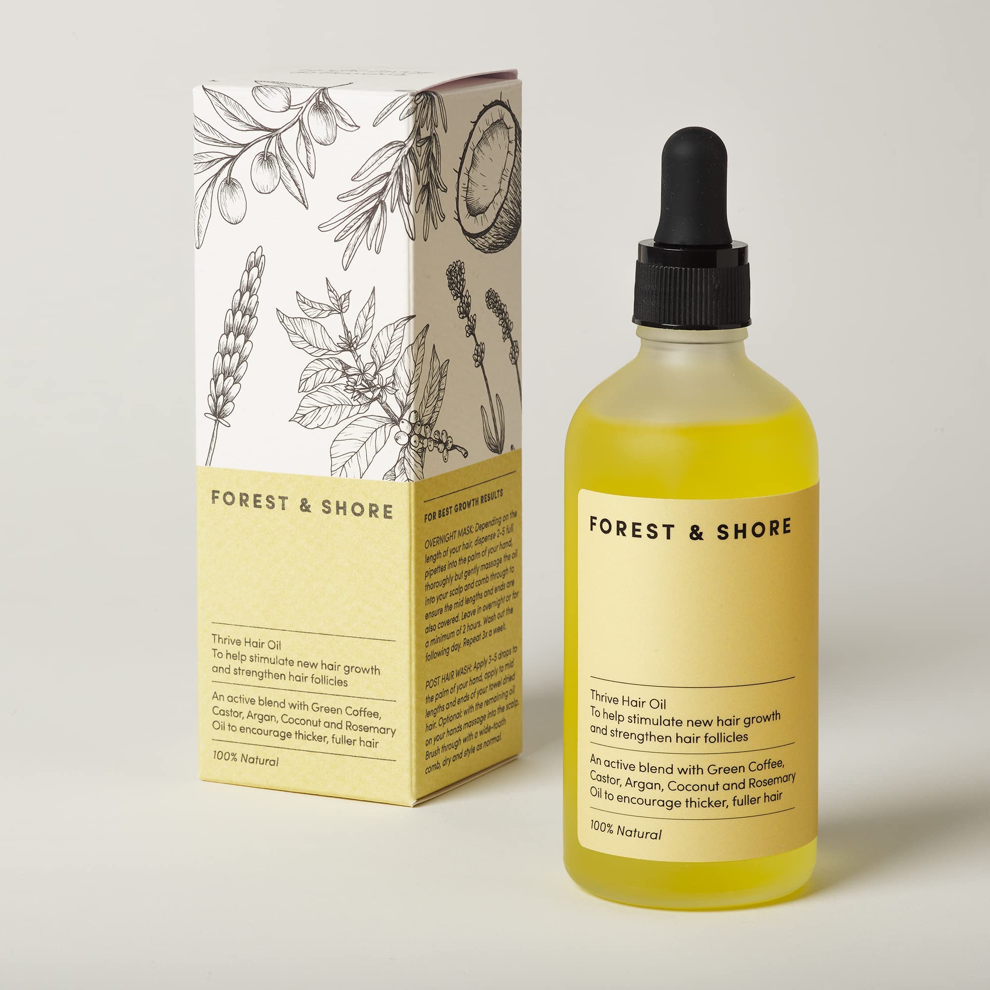 Hair Growth Oil Natural Hair Oil with Caffeine Biotin Castor Oil Argan Oil Coconut Oil and Rosemary Oil Effective Thickening MaskHair Loss Treatment
