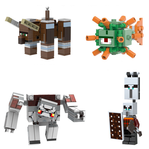 Minecraft My World Series Characters MiniFigures Building Blocks Playset Gift Idea for Girls and Boys Toys 4pcs Mini Toys Fit Lego