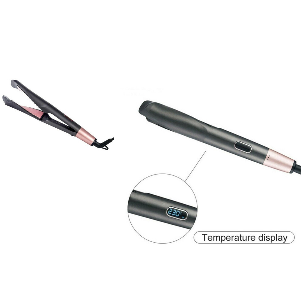 2 In 1 Hair Straightener and Curler Curling Iron for All Hair Types Tourmaline Ceramic Twisted Flat Iron for Hair Styling