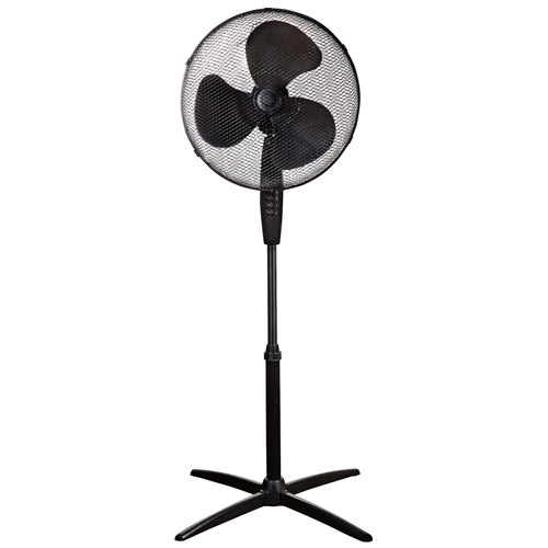 16 Inch Lightweight Pedestal Fan 3 Speeds Wide-Angled Oscillation Powerful Airflow Adjustable Height