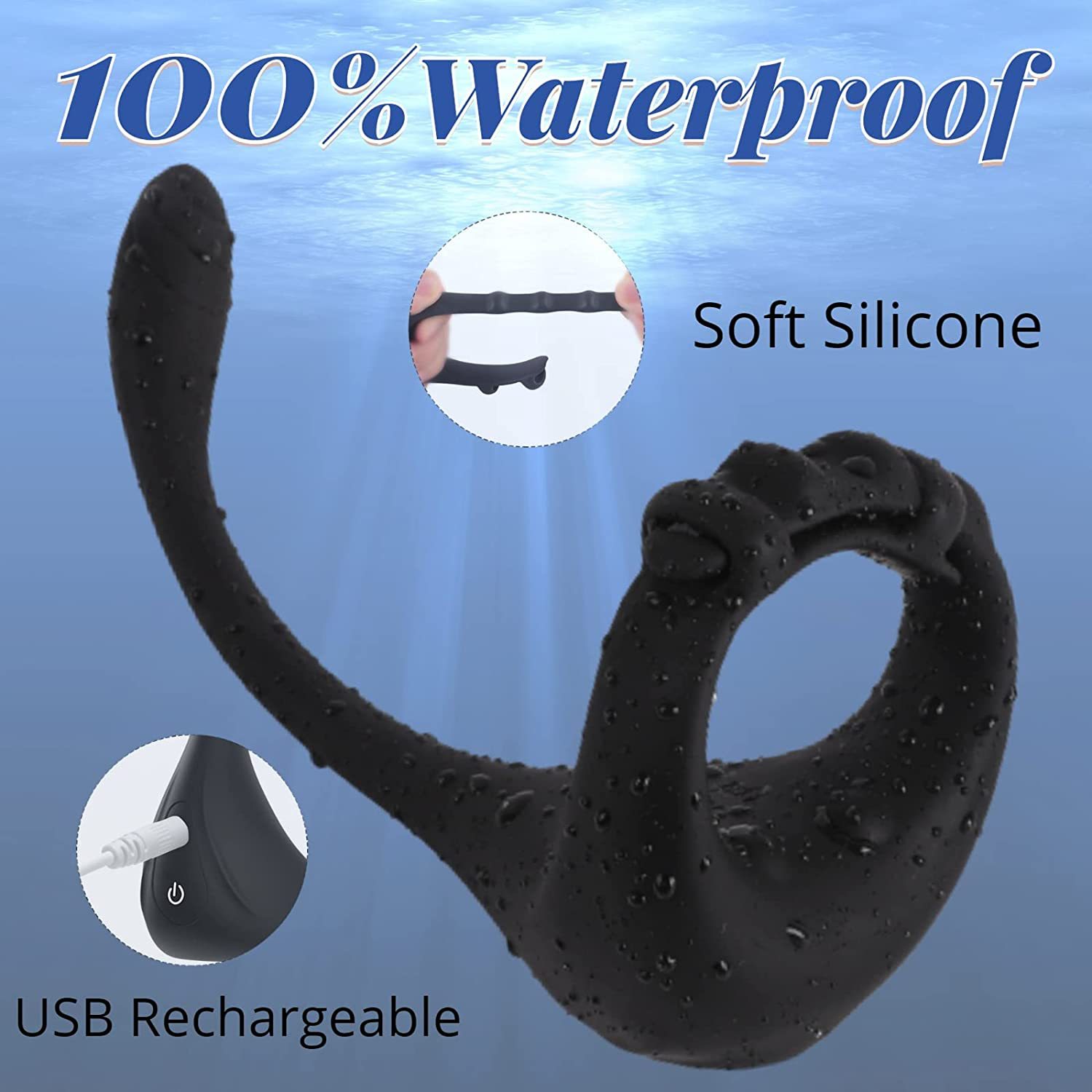 Sex Toys Cock Ring for Men Bluetooth Penis Ring Prostate Vibrator Adult Goods for Men Wireless Remote Massager Masturbator Anal Butt Plug Stimulator