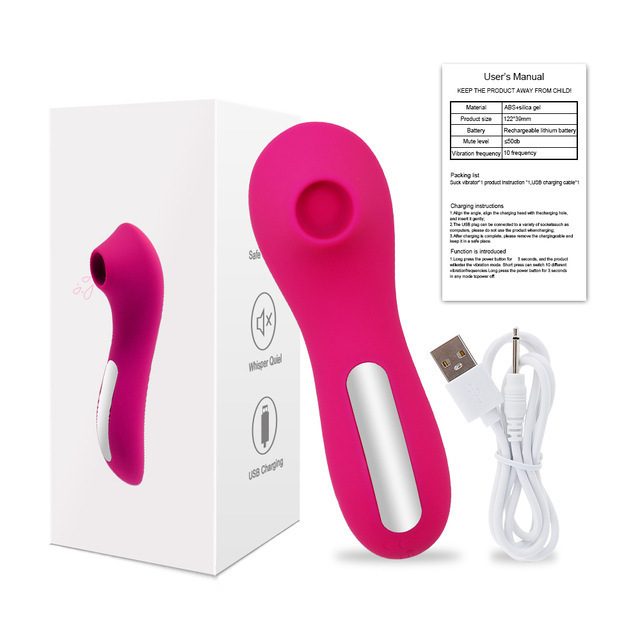 (Rose Red) Mini Woman Clitoral G Spot Nipple Sucking Vibrator Clitoris Sucker Pussy Dildo Stimulator Vaginal Massage Adults Sex Toys Couples Female Masturbator