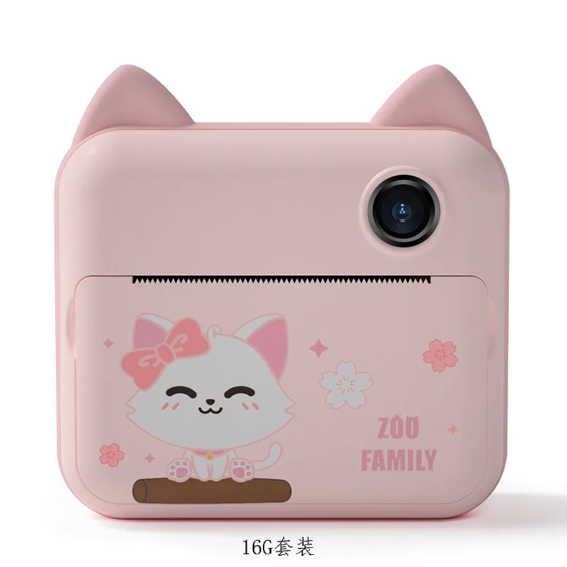 Kids Instant Print Camera Birthday Gift 12MP Cartoon Cute Photo Video Digital Camera With Thermal Printing Paper