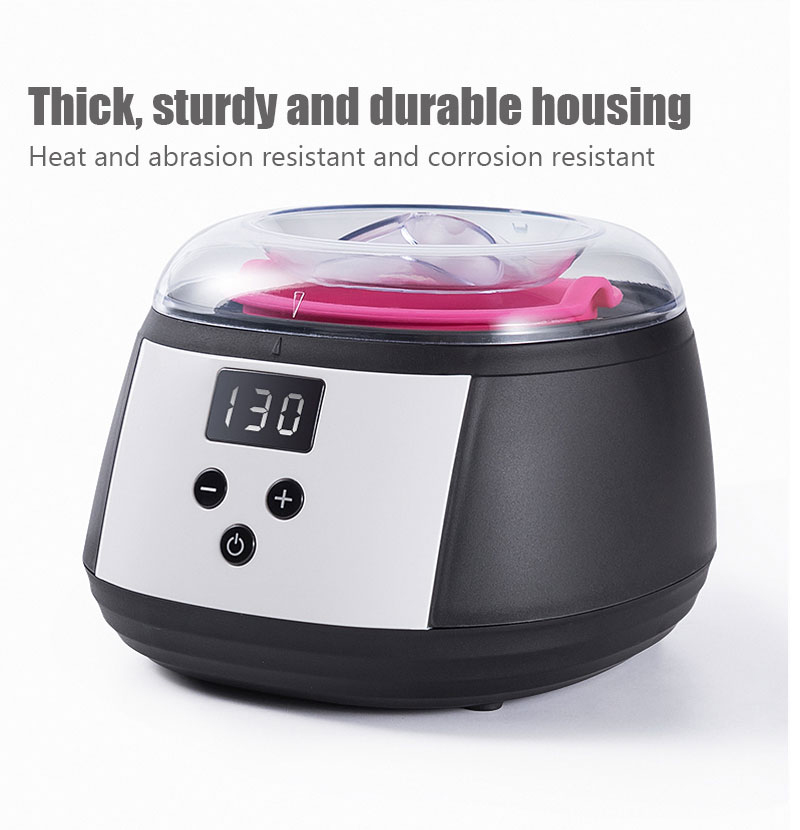 (Black Hair Removal Wax Heater) Professional Hair Removal Wax Heater Machine Wax Melting Pot Wax Melter Digital LCD  Temperature Display for Adults Beginner Home Spa or Salon