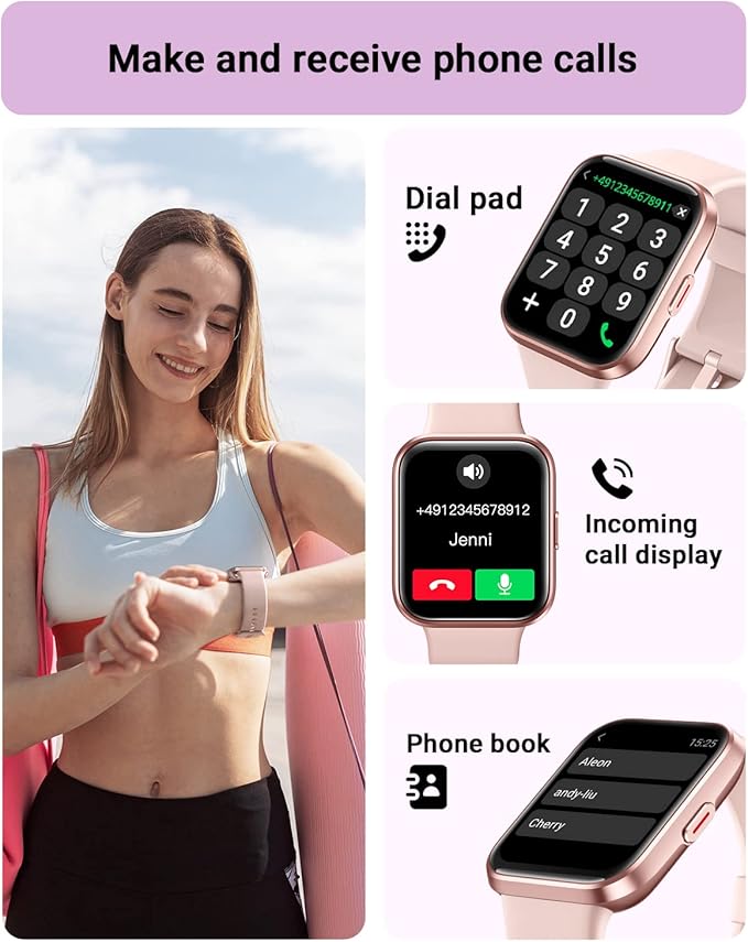 Smart Watch for Women Built-in 1.8 Touch Screen Fitness Watch with SpO2 Heart Rate Sleep Monitor