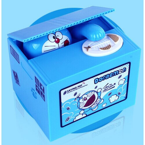 Kids Cartoon Electric Money Box Stealing Money Piggy Bank Toy With Music