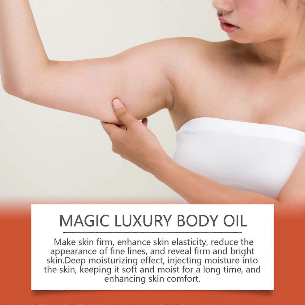 (1Pcs) Magic Body Oil 100ml Body Oils Plumps Tightens Firms And Hydrates Sagging Skin Arms Chest Thighs And Tums Suitable For Full Body Use