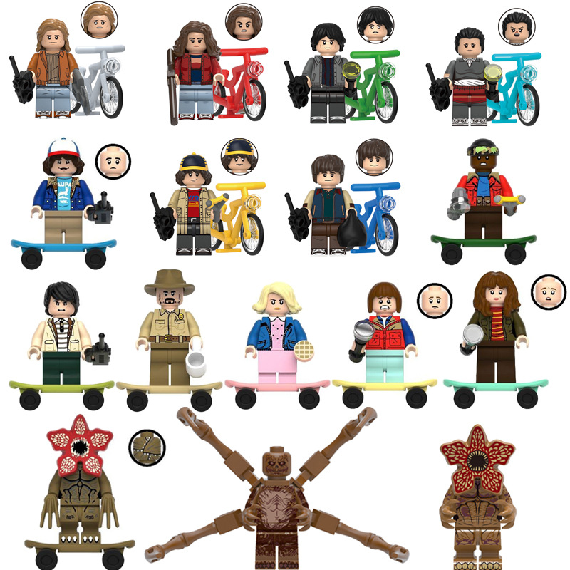 (24PCS Stranger Things (A~B~C)) 24PCS Stranger Things Minifigure Fit Lego Kid Toy Christmas Birthdays Gift Building Blcoks Set