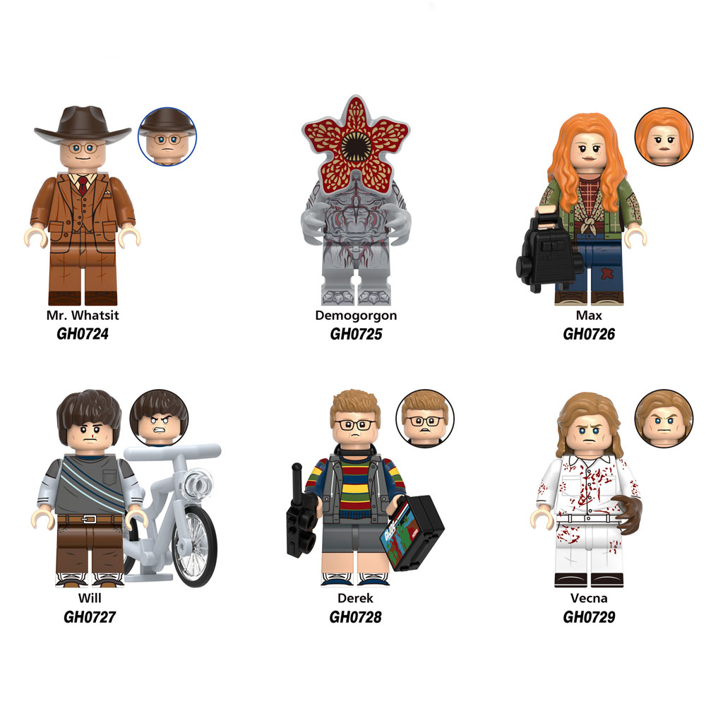 (24PCS Stranger Things (A~B~C)) 24PCS Stranger Things Minifigure Fit Lego Kid Toy Christmas Birthdays Gift Building Blcoks Set