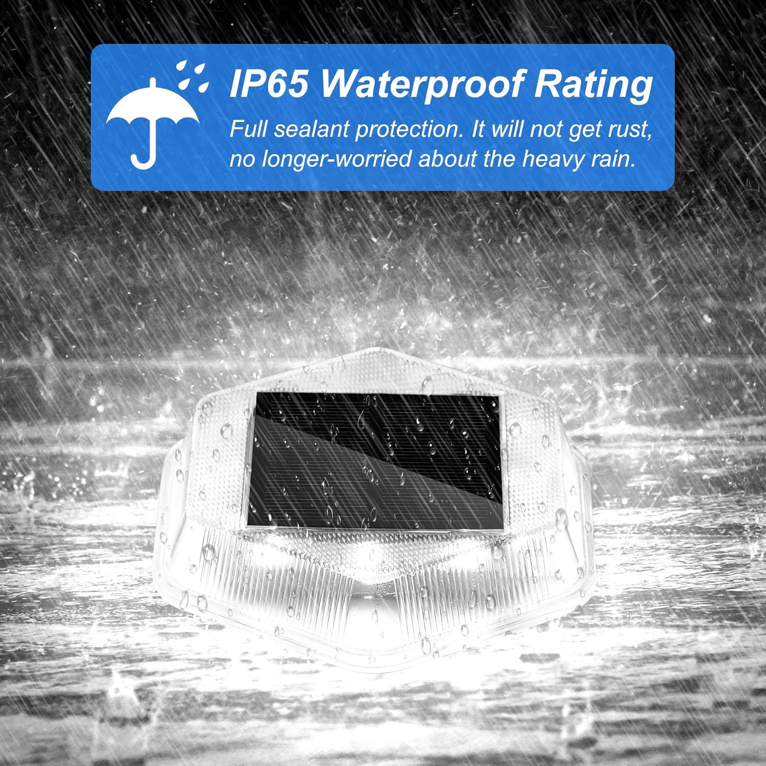  Solar Deck Lights Dusk Till Dawn Outdoor Lights Cool White Ground Lights Waterproof Step Light LED Disk Lighing for Garden Sidewalk Runway Fence Patio Pathway 