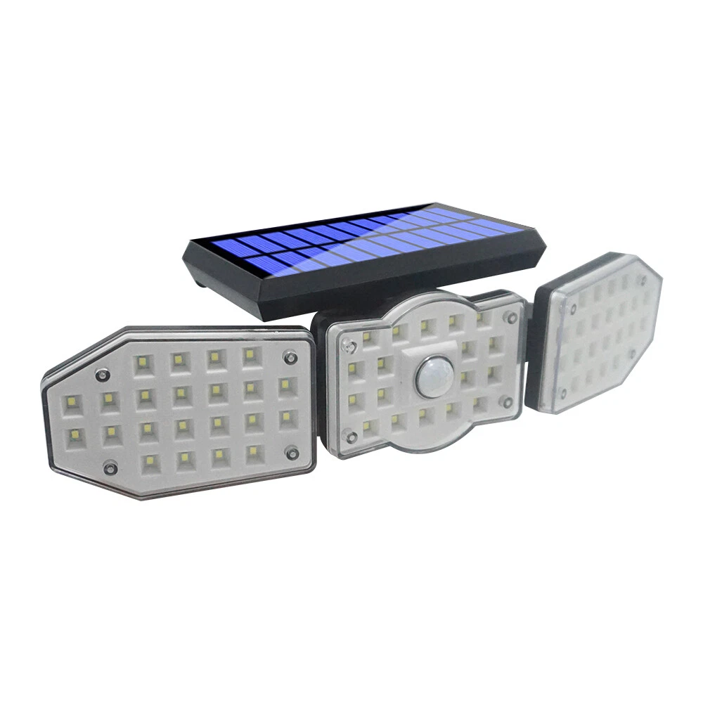 (2 PCS) 600W 62LED Solar Flood Light Motion Sensor Security Wall Street Yard Outdoor Lamp