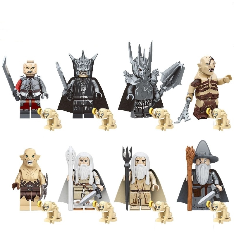 (24 PCS) Anime Building Blocks The Lord of Ring Min Figure Toys Children Toys Birthday Gifts Cartoon Characters