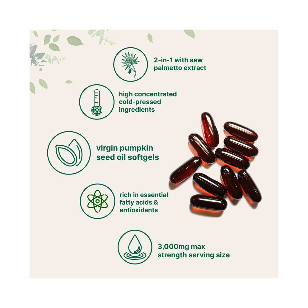 Pumpkin Seed oil soft capsule, Pumpkin seed oil and saw palm soft capsule