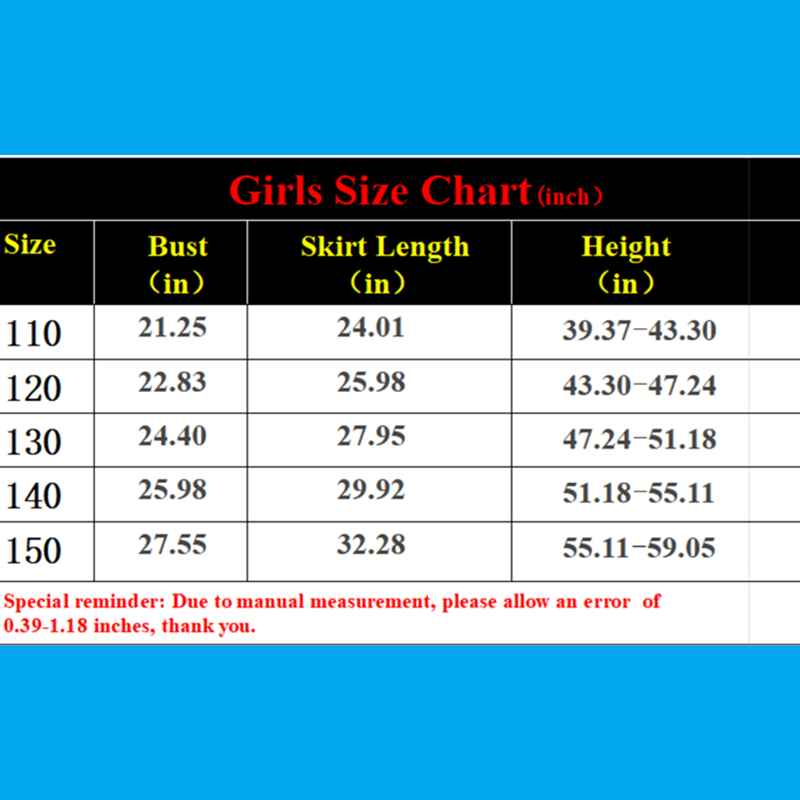 (120CM) Fancy Princess Dress Girls' Halloween Costume Girls' Dress-Up Clothes Toddler Children's Outfit with Accessories Necklace