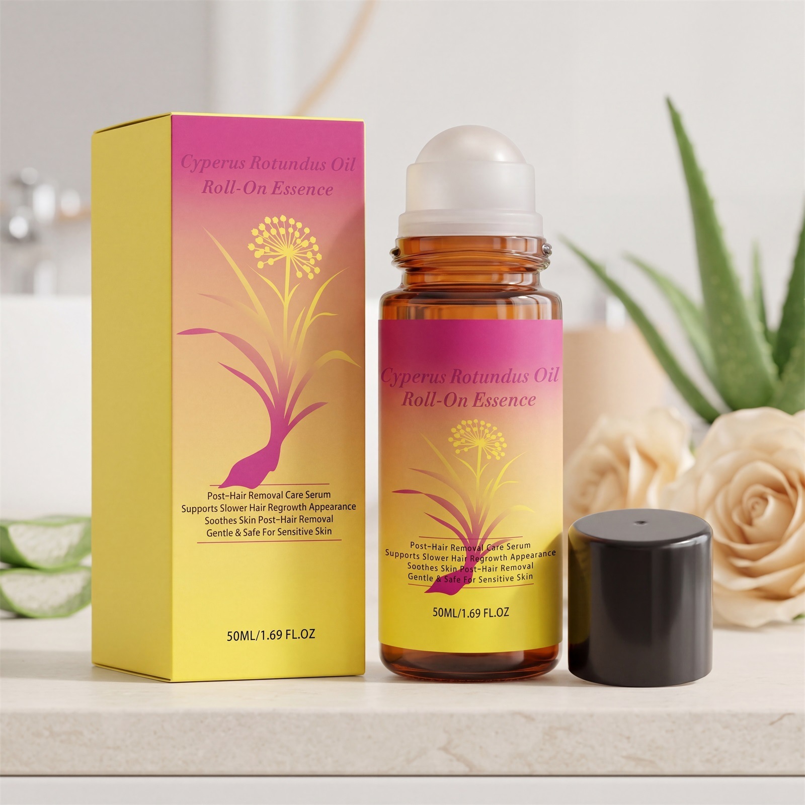 Body Care Roll On Essence For Gentle Moisturizing Hydrating And Daily Skin Nourishment