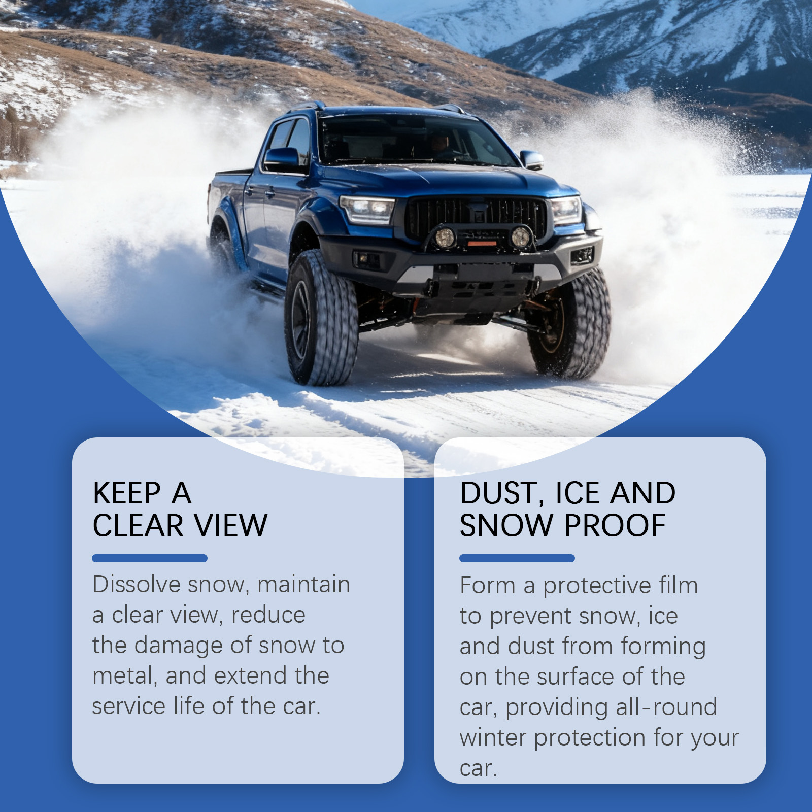 Windshield De Icer Spray For Fast Ice Snow Removal And Frost Defense Convenient Winter Car Care Solution