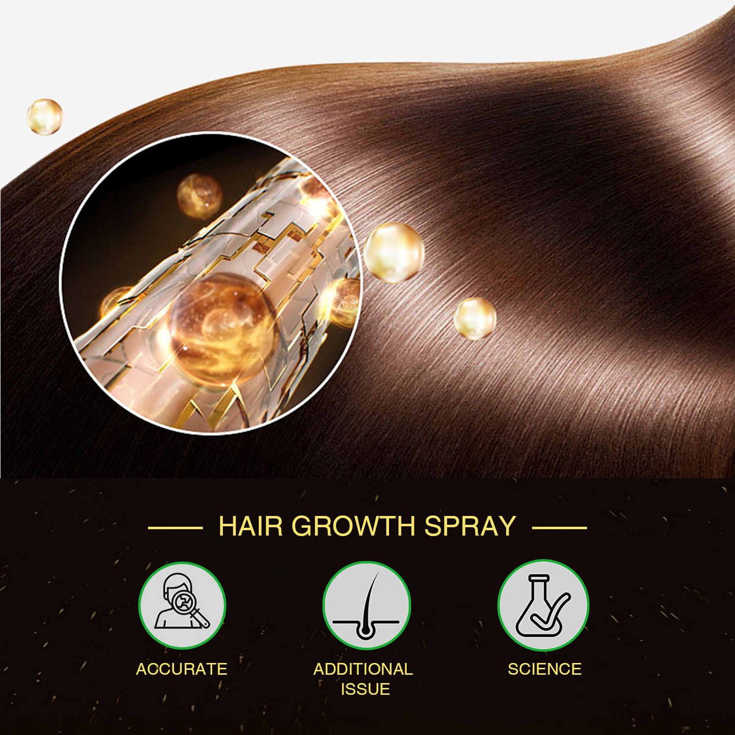 Onion Rosemary Black Rice Hair Care Spray Nourishing Strengthening Smoothing For Dry Damaged Hair Daily Scalp And Strand Treatment 30ml