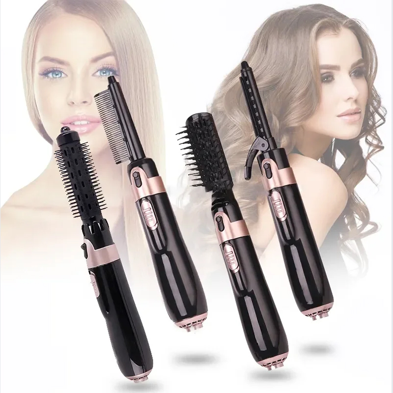 4 In 1 Professional Electric Hair Dryer Blow Dryer Hair Curling Straightener Iron Rotating Brush Hairdryer Hair Styling Tools