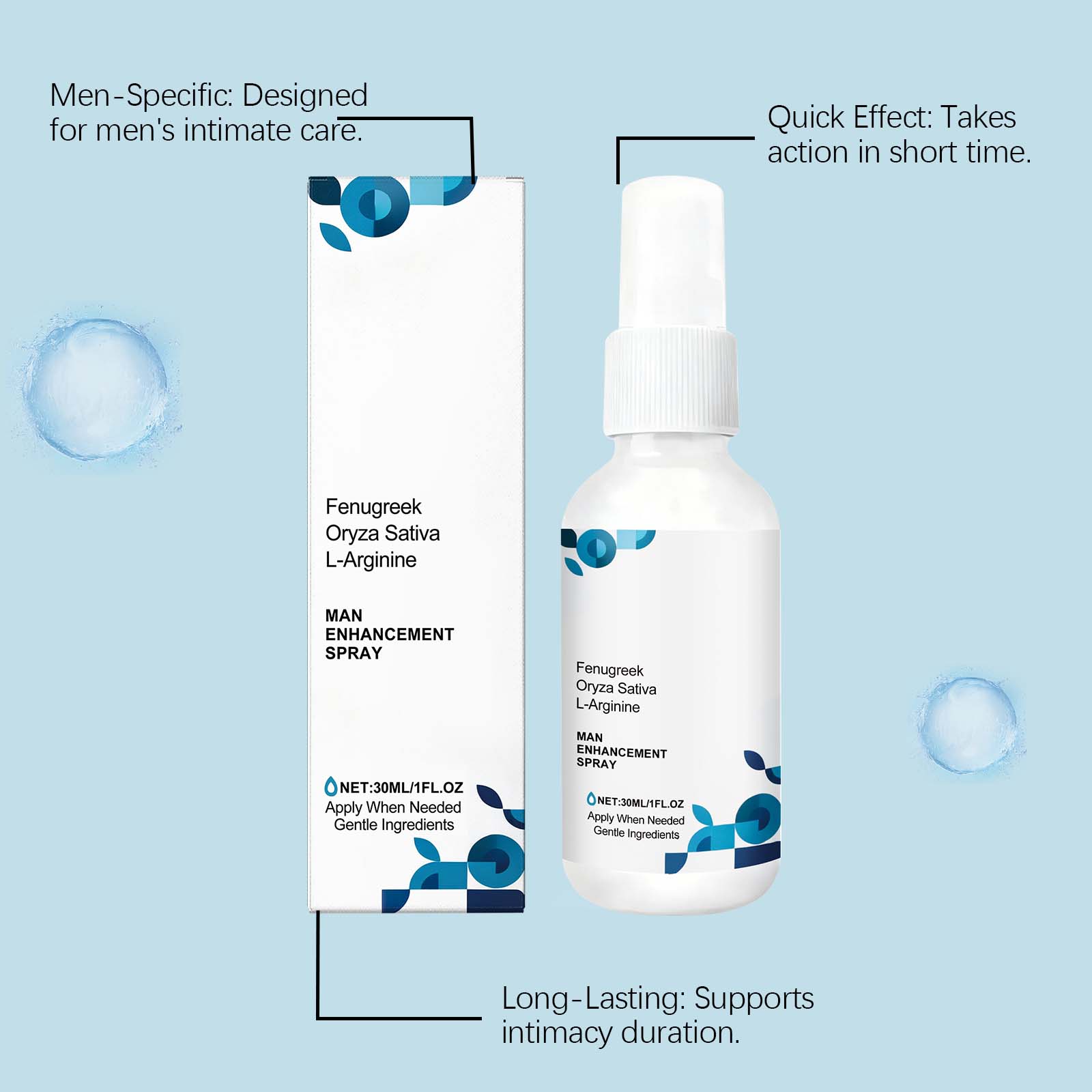 Men Care Spray Mild Ingredient Nourish Body Comfort Skin Daily Vitality Care Mist For Male Skin Maintenance