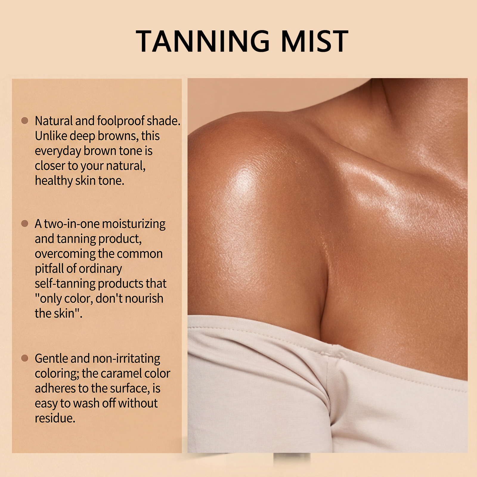 Moisturizing Tanning Spray Summer Outdoor Hydrating Create Healthy Glowing Skin Lock Moisture Body Care Mist
