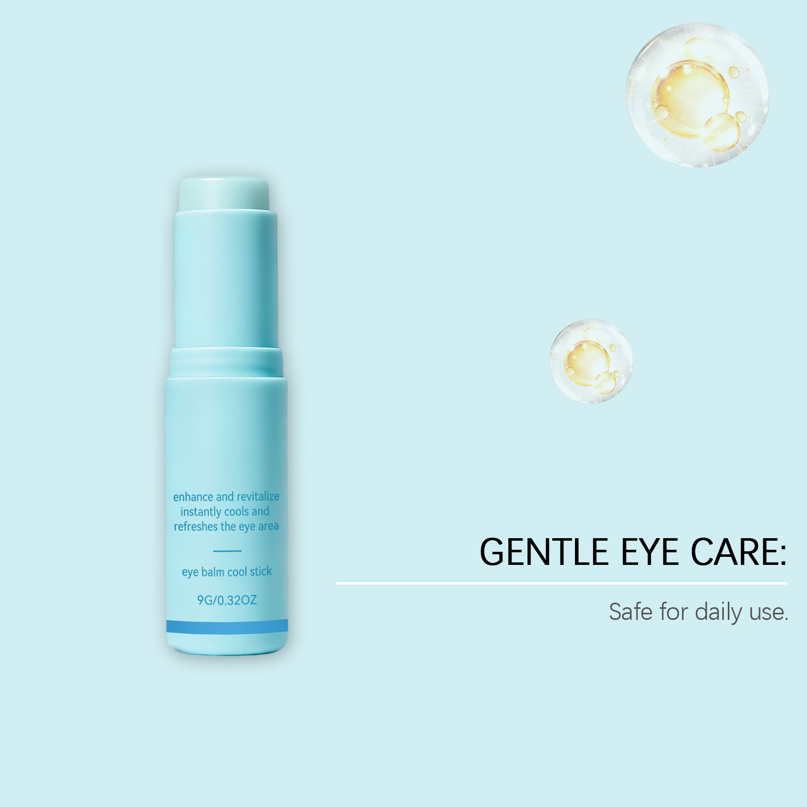 Moisturizing Eye Cream Stick Refreshing Soft Mild Hydrating Light Comfortable Convenient Smoothing Caring Periorbital Skin