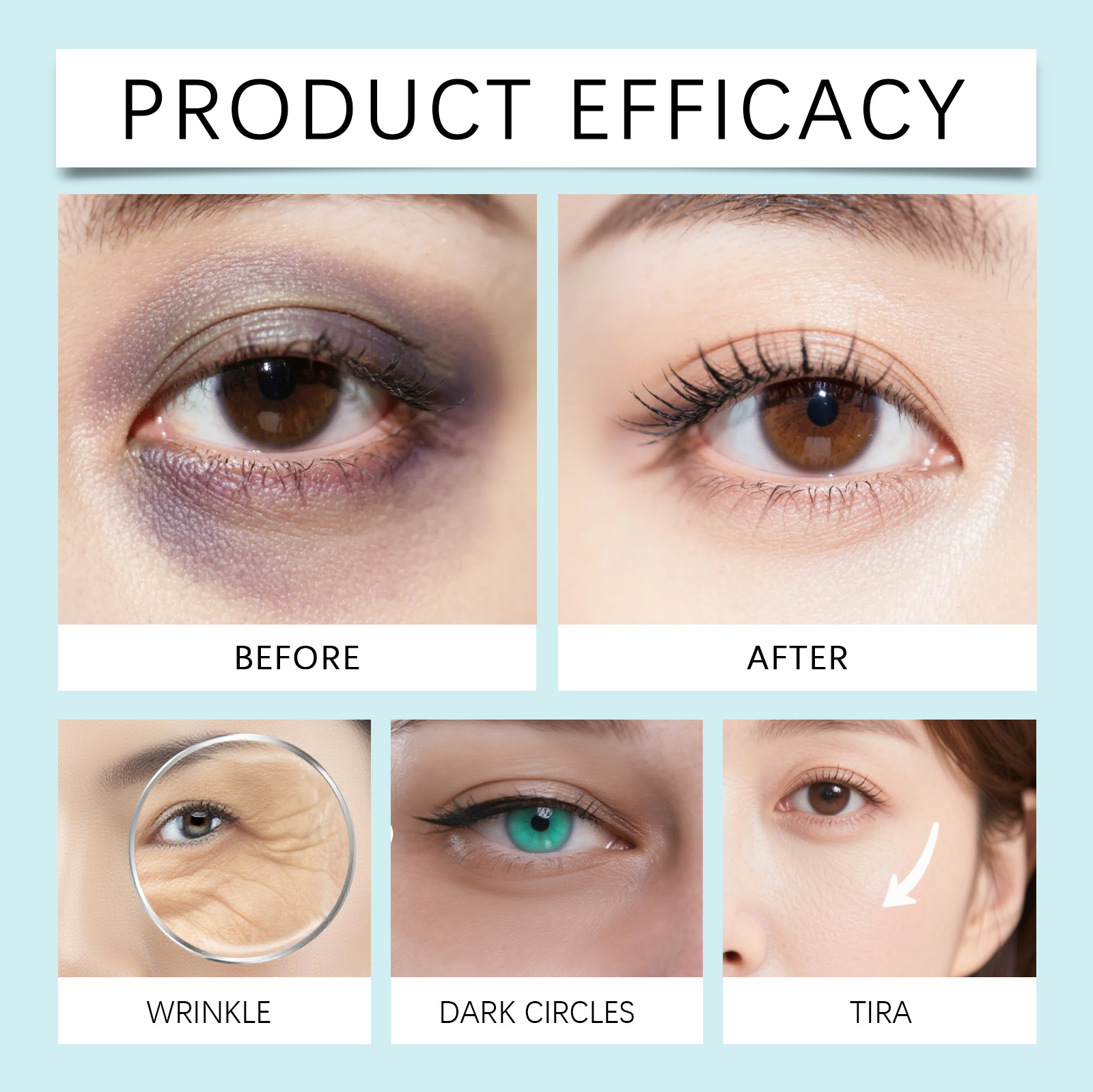Moisturizing Eye Cream Stick Refreshing Soft Mild Hydrating Light Comfortable Convenient Smoothing Caring Periorbital Skin