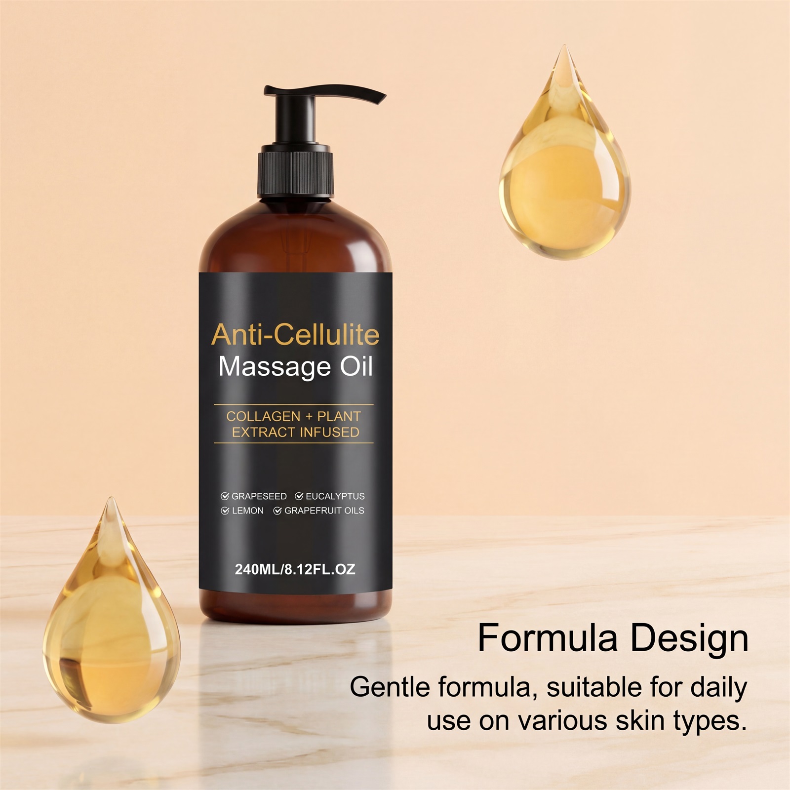 Skin Massage Oil Mild Refreshing Moisturizing Daily Delicate Glossy Elastic Tender Body Skin Care Liquid