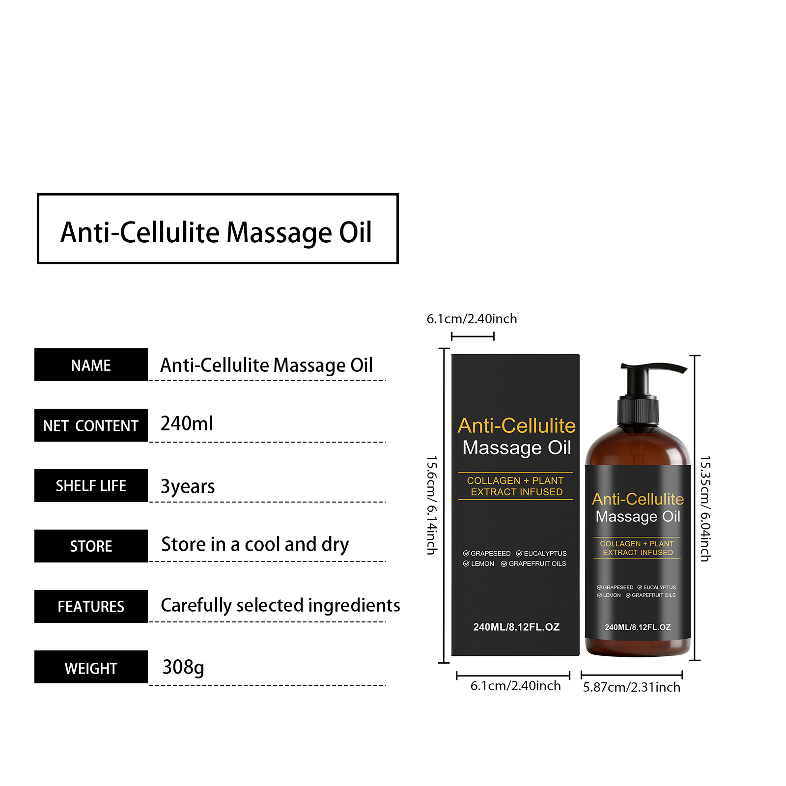 Skin Massage Oil Mild Refreshing Moisturizing Daily Delicate Glossy Elastic Tender Body Skin Care Liquid